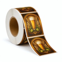 Étiquettes personnalisées pour bouteilles de bière artisanale, autocollants en vinyle imperméables, rouleaux d'autocollants adhésifs, impression numérique UV pour l'emballage des brasseries