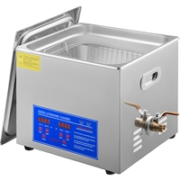 Nettoyeur à ultrasons VEVOR 15L en acier inoxydable avec chauffage numérique et minuterie pour usage commercial, personnel et domestique