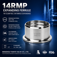 Férula ROLL-ON 14RMP para expansión de abrazaderas sanitarias de acero inoxidable 304 TriClamp E