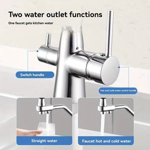 <span class=keywords><strong>Grifo</strong></span> de cocina extraíble de 3 rociadores <span class=keywords><strong>con</strong></span> <span class=keywords><strong>grifo</strong></span> de latón de un solo orificio giratorio de 360 grados para fregadero de cocina para hoteles a precios bajos - Product Image 6