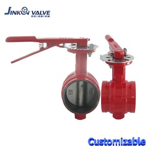 ANSI/JIS/DIN定制D81X-150LB带槽中心线蝶阀，消防供水系统阀门，球墨铸铁EPDM密封件 - Product Image 1