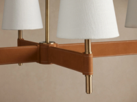 Lustre suspendu moderne et décoratif pour salon, grand luminaire commercial d'intérieur en lin