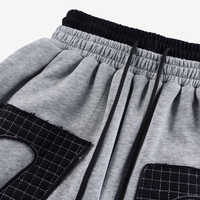 Pantalon de survêtement ample délavé avec patchs pour homme Calorie Sportswear, 100 % coton, style streetwear hip-hop, logo personnalisé pour les marques de vêtements