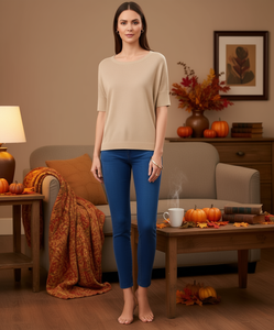 Vince Camuto Suéter de manga 3/4 con cuello redondo para mujer, jersey informal de punto liso, para todas las estaciones, corte regular - Product Image 2