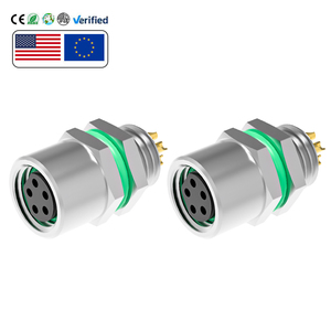 Cirkelvormige Connector 3a M8 B Code Achter Bevestigd Vrouwelijk Paneel Mount Socket 5 Pin Ip67 Waterdichte Lashouder - Product Image 1