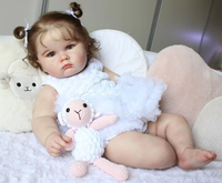 Poupées Reborn Bébé Fille Réalistes R&B Pas Chères Corps Doux Peau Peinte en 3D Poupées Reborn Jouets d'Enfant Comme de Vraies