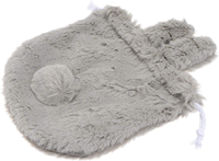 Sac de maquillage en peluche de lapin gris avec cordon de serrage sac cosmétique Portable de voyage de haute qualité pochette de rangement de lapin de grande capacité