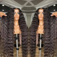 Lâche vague profonde dentelle avant perruques de cheveux humains pour les femmes noires sans colle Full Hd perruque frontale perruques de cheveux humains péruviens