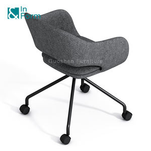 <span class=keywords><strong>Fauteuil</strong></span> 4 étoiles polyvalent rembourré en mousse moulée ergonomique Accoudoir design <span class=keywords><strong>Salon</strong></span> Bureau Chaise de loisirs avec <span class=keywords><strong>roulettes</strong></span> - Product Image 5