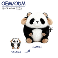 Peluche personnalisée en alpaga doux, chat, panda, dessin animé, jouet en peluche, poupée kawaii par le fabricant pour enfants