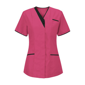 Blouses Médicales Femme à Col en V, Extensibles, Manches Courtes, Uniformes de Soins Infirmiers - Product Image 6