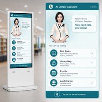 Quiosco de Bibliotecario Virtual con IA y Pantalla Táctil Capacitiva para Uso en Ascensores de Bibliotecas Universitarias, Sistema de Autoservicio con Preguntas y Respuestas por Voz LLM
