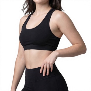 Factory Price Women's Summer Triangle One-piece Lace Wire Free Breathable Slim Fit Spandex/Nylon Sports Bras Gym Running Workout - Product Image 1