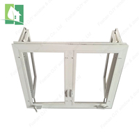 Fenêtre à battant de style français avec verrou à manivelle, durable, double vitrage, résistante aux intempéries, design intérieur, horizontale, en PVC.