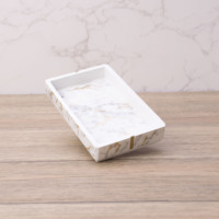 Accessoires de salle de bain, ensembles de salle de bain de luxe personnalisés, résine avec métal couleur or, 5 pièces, produits de toilette pour salle de bain