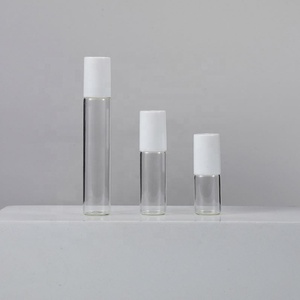 5ml 10ml in Stock Oil Roller Glass <b>Bottles</b> for Essential Oils with Plastic White Cap - Product Image 1