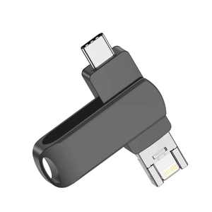 Unidad Flash USB Metálica para Teléfono Móvil, 128 GB, Alta Velocidad, Tipo C, para Computadoras y Android, Multifuncional 4 en 1 - Product Image 1