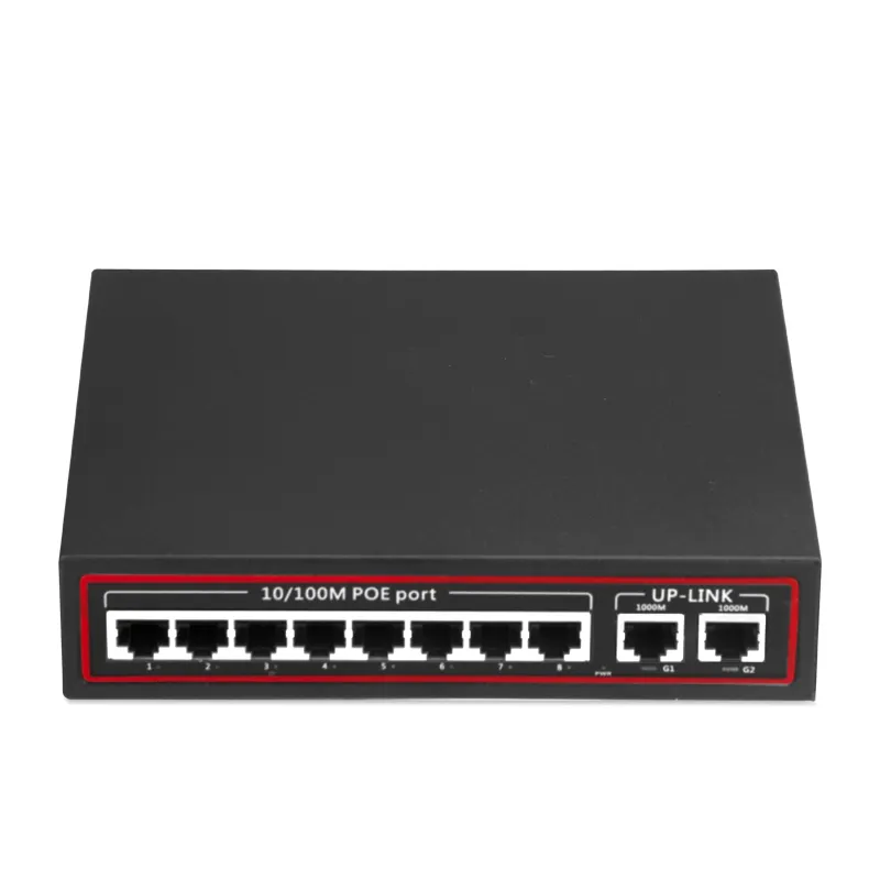 Industrial 8 Port 100M POE Switch + 2 Port 1000M Network POE Network Switch the best price