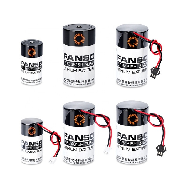 FANSO ER34615H 3.6V Lithium Battery ER34615 D Size 19Ah 10+ Year Shelf Life for Smart Instrument GPS Home Appliances Toys