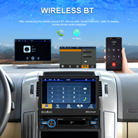 Autoradio Podofo 1 Din avec écran rétractable motorisé de 7 pouces, CarPlay et Android Auto sans fil, Bluetooth, FM, USB, AUX-IN