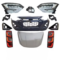 Nouveaux Kits de mise à niveau D Max Facelift Accessoires Kit de carrosserie de pare-chocs Grille de feu arrière de phare incluse pour Isuzu Dmax 2021 à 2024