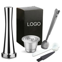 Capsules de café réutilisables compatibles LIHONG, en acier inoxydable, réutilisables, en métal, type K-Cups