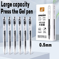 Pulpen Plastik Tinta Gel Multi-warna 0.5mm - Tulisan Halus, Dapat Ditarik, Perlengkapan Kantor Sekolah, Hadiah Promosi, Cetak Kustom