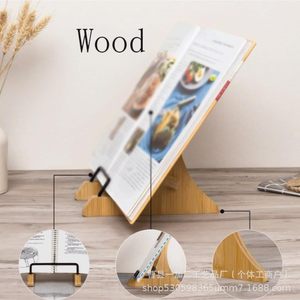 Support de livre porte-recettes en bois, couleur bois naturel, largeur 2,4 pouces, rangement de cuisine polyvalent - Product Image 4