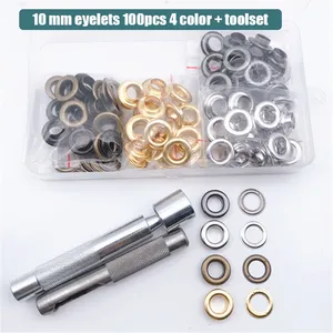 4 צבע 100 pcs סט וגודל 10mm חריר עם בעבודת יד כלים בגד & נעל & hangtag