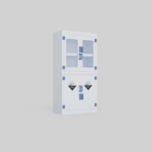 خزانة أدوية مقاومة للأحماض والقلويات مصنوعة من البولي بروبيلين، خزانة تخزين للمواد الكيميائية الخطرة - Product Image 1