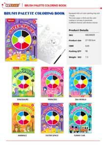 Nuevo diseño personalizado <span class=keywords><strong>libro</strong></span> de colorear de alta calidad para niños incluyendo paleta y juego de pinceles servicio de impresión offset con logotipo personalizado - Product Image 6