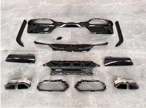 Punte di scarico dello Spoiler del diffusore del paraurti posteriore per <span class=keywords><strong>BMW</strong></span> serie 7 <span class=keywords><strong>G70</strong></span> Sport 2023 + protezione del paraurti posteriore per auto accessori per il corpo - Product Image 5