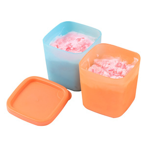 Conteneur à crème glacée avec couvercle, en plastique, résistant au congélateur, bleu, orange, rose, petite, moyenne, grande taille, pour le stockage de crème glacée maison - Product Image 5