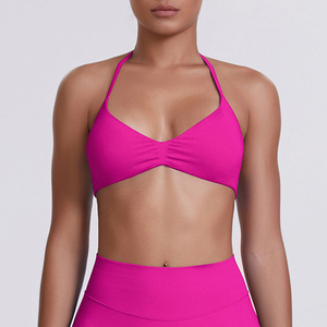 Women's <strong>Clothes</strong> Comfortable Underwear Fitness Wear Workout Clothing Slim Fit Sports Top Open Back Fitness Bra Seamless Yoga Bra - Product Image 2