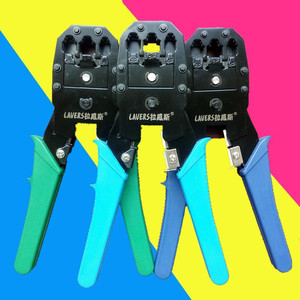 Lavers <b>Wire</b> Crimper 23 Awg Steel Front Entry <b>Soft</b> Grip Plastic Handle For Network Cable Crimping Tool - Product Image 1