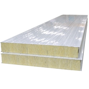 ارتفاع درجة الحرارة لوح الصوف الصخري مواد بناء لوح حشو صوف صخري لتقسيم الجدار - Product Image 1