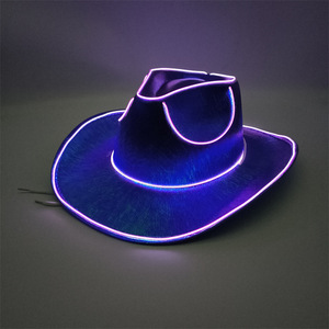 Cappello da Cowboy <span class=keywords><strong>LED</strong></span> Personalizzato Rosa, Cappello da Cowgirl per Feste <span class=keywords><strong>Disco</strong></span>, Halloween, Natale, Cappelli da Cowboy Luminosi in Stile Western - Product Image 3