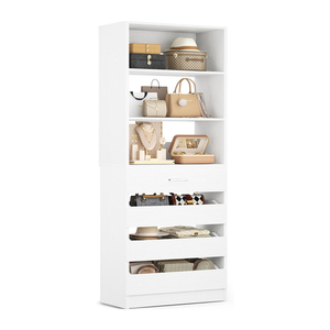 Unité de rangement modulaire moderne à 4 tiroirs pratiques, <span class=keywords><strong>petit</strong></span> support de garde-robe en bois pour l'organisation du placard de la chambre à coucher - Product Image 1