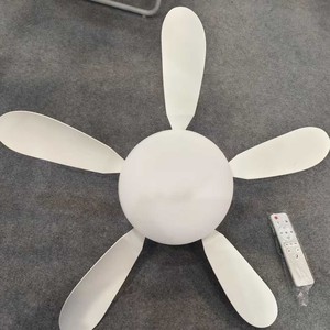 Led <b>Ceiling</b> Fan <b>Light</b> 6 Blades Plastic <b>Remote</b> <b>Control</b> Flush Mount E27 Led <b>Light</b> Source 3 Speed <b>Ceiling</b> Mount - Product Image 1