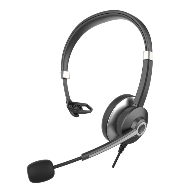 OEM Single Ear Chat Headset MHP-683 Call Center Computer USB Wired Headset for Microphone