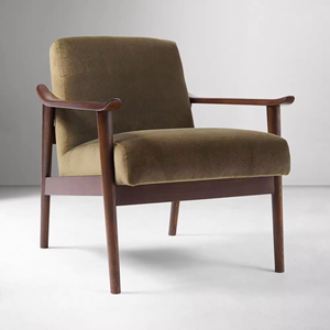 Canapé de style nordique moderne confortable avec cadre en bois massif, <span class=keywords><strong>fauteuil</strong></span> de loisirs, <span class=keywords><strong>fauteuil</strong></span> en bois <span class=keywords><strong>pour</strong></span> salon - Product Image 1