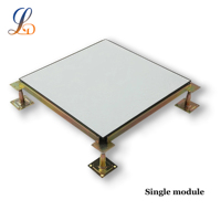 Dalles de sol antistatiques ESD Ling Ding en HPL PVC, sol surélevé 600x600mm pour centre de données, salle de serveurs, salle blanche