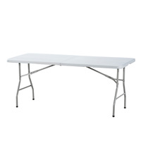 Table pliante d'extérieur Blooming avec structure en acier et surface en plastique