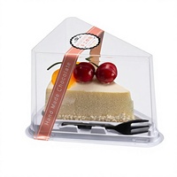 Boîte à gâteau triangulaire transparente en PET de 6 et 8 pouces pour Mille-crêpe, Mousse, Tranches de pâtisserie occidentale, Emballage jetable pour pâtisserie