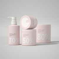 Envase de Crema de Plástico PET de Lujo de 300g 500g 1000g con Tapa para Crema Facial y Exfoliante Corporal