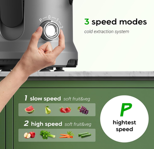 Extracteur de jus centrifuge facile à nettoyer, <span class=keywords><strong>goulotte</strong></span> d'alimentation de 76 mm de large, 3 vitesses, pour fruits et légumes entiers - Product Image 2