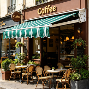 Auvent rétractable robuste <span class=keywords><strong>pour</strong></span> l'extérieur, abri solaire et pluie <span class=keywords><strong>pour</strong></span> les cafés, restaurants et utilisation en face de la rue - Product Image 1
