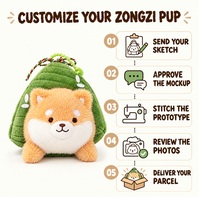 Peluche Corgi Zongzi Personnalisée, Fabrication Directe Usine, OEM ODM, Coton PP, Polyester, Animal en Peluche, Vente en Gros, MOQ, Peluche Amusante