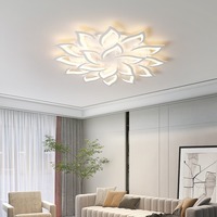 Éclairage intelligent, luminaires modernes à montage en surface pour l'intérieur, luminaires en forme de fleurs pour la cuisine, la chambre à coucher, le salon, ventilateurs de plafond LED