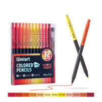 Série Rouge Jaune Chaud – Ensemble de Crayons de Couleur Mécaniques Non Solubles – Teintes Coucher de Soleil – Ombres Artistiques Professionnelles Automatiques – Vente en Gros CN HUB